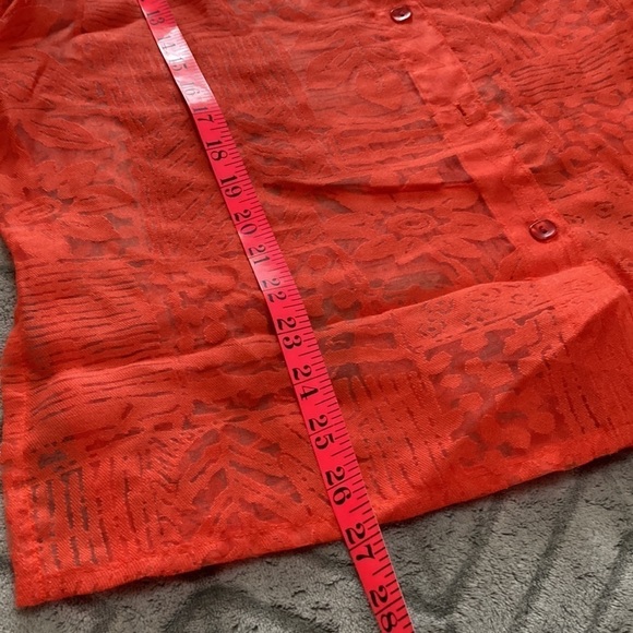 Coldwater creek Tropical Burnout top size XS - Picture 7 of 8